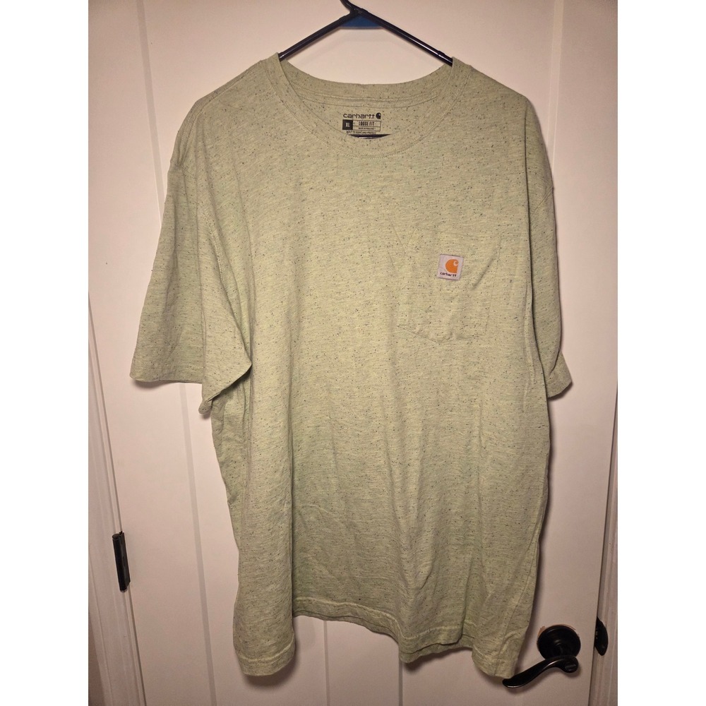 Carhartt Loose Fit Pocket‎ T-Shirt Mens XL Green Heathered Nep Workwear Tee